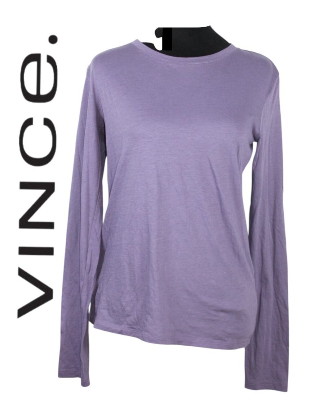 Vince Long Sleeve Purple Crewneck T-Shirt Size Medium